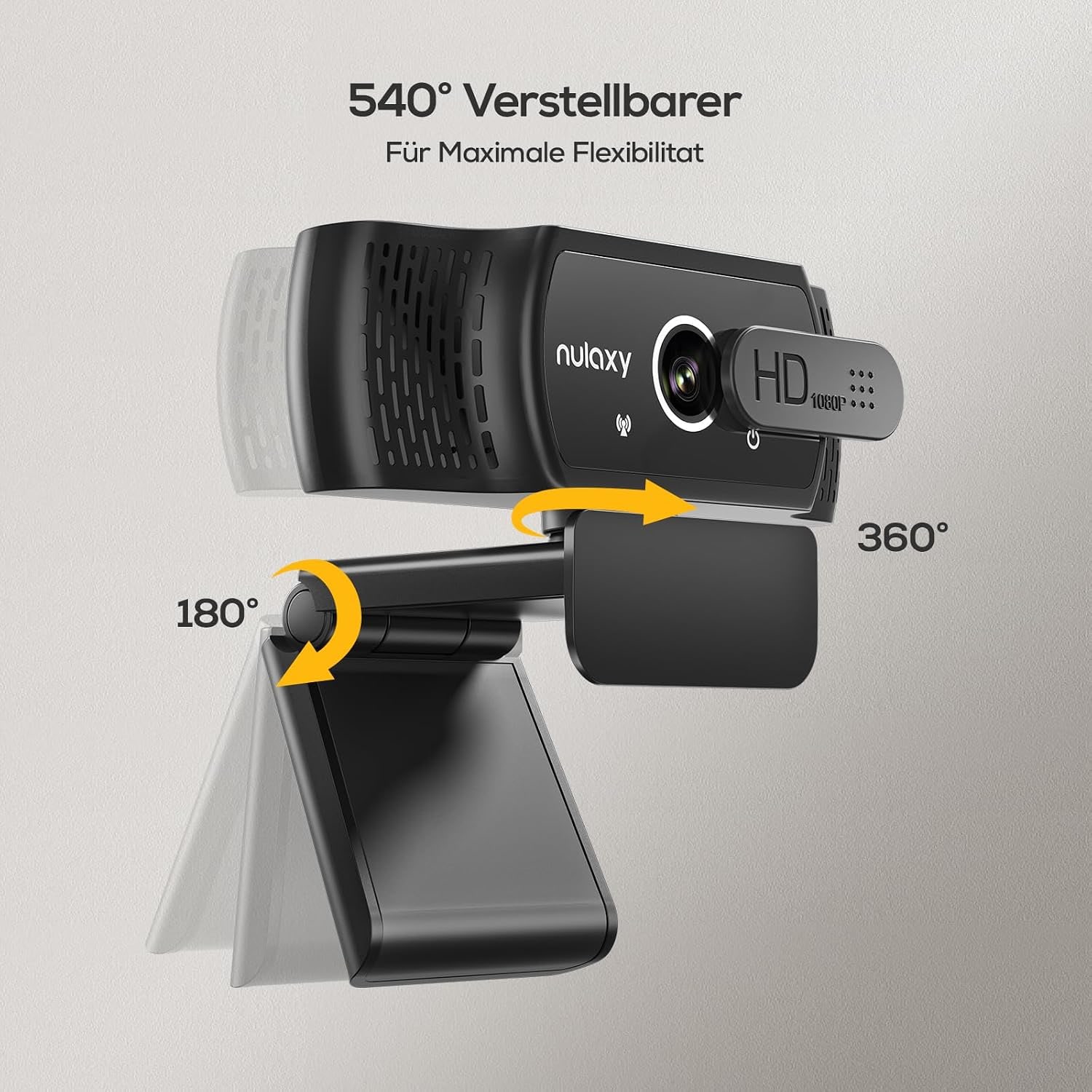 1080p USB Webcam with Privacy Cover and Stereo Microphone