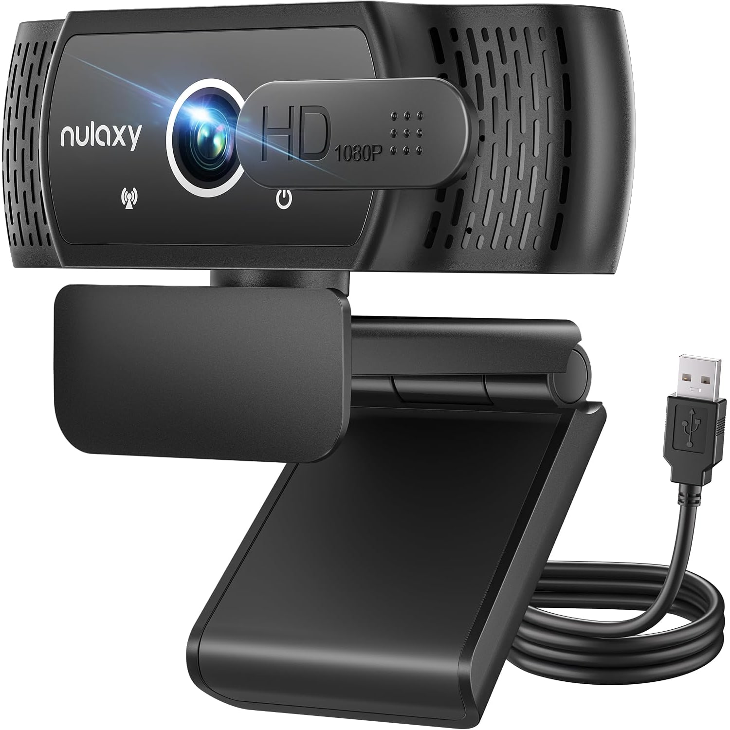 1080p USB Webcam with Privacy Cover and Stereo Microphone
