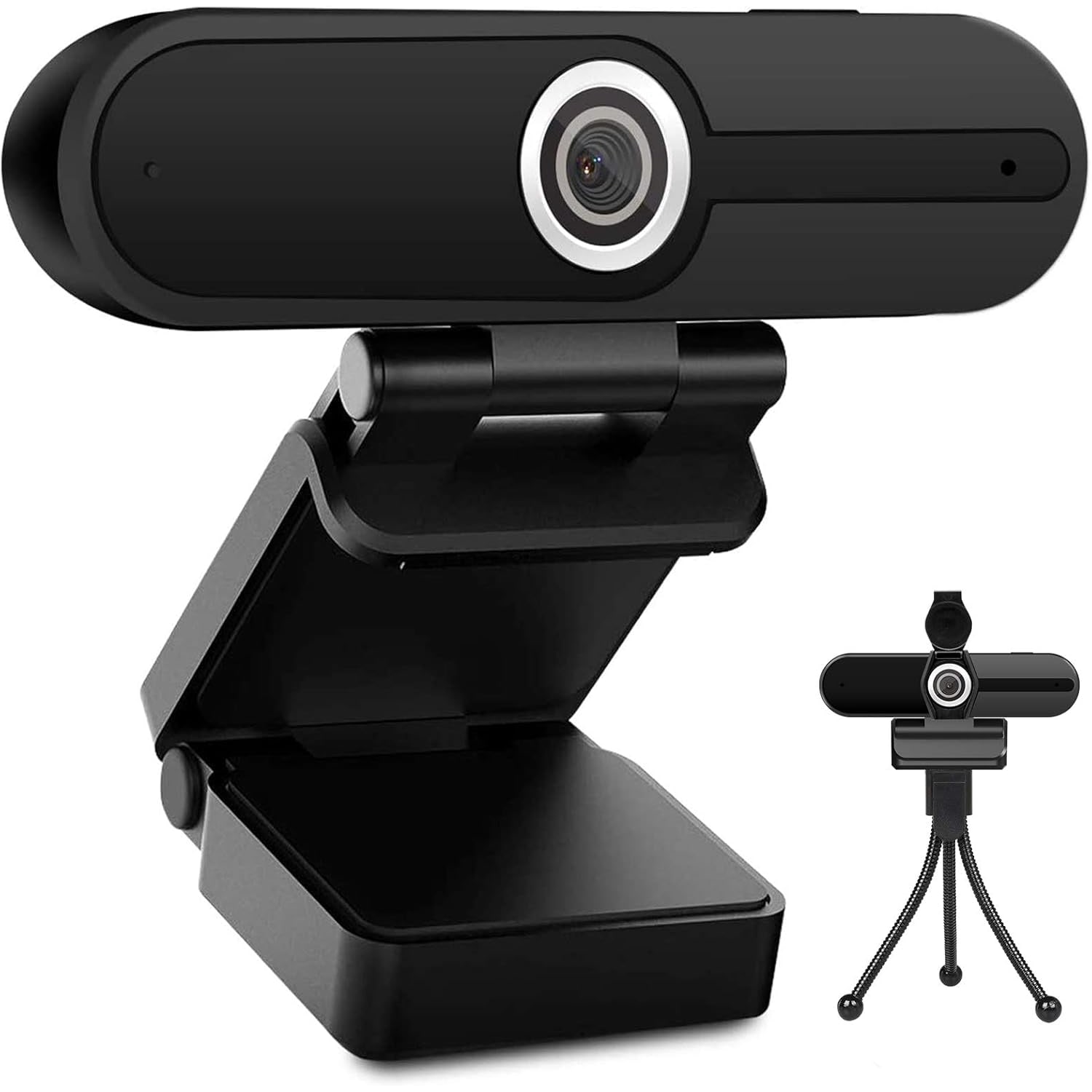 1080p Webcam with Tripod Stand and Privacy Cover: image 2